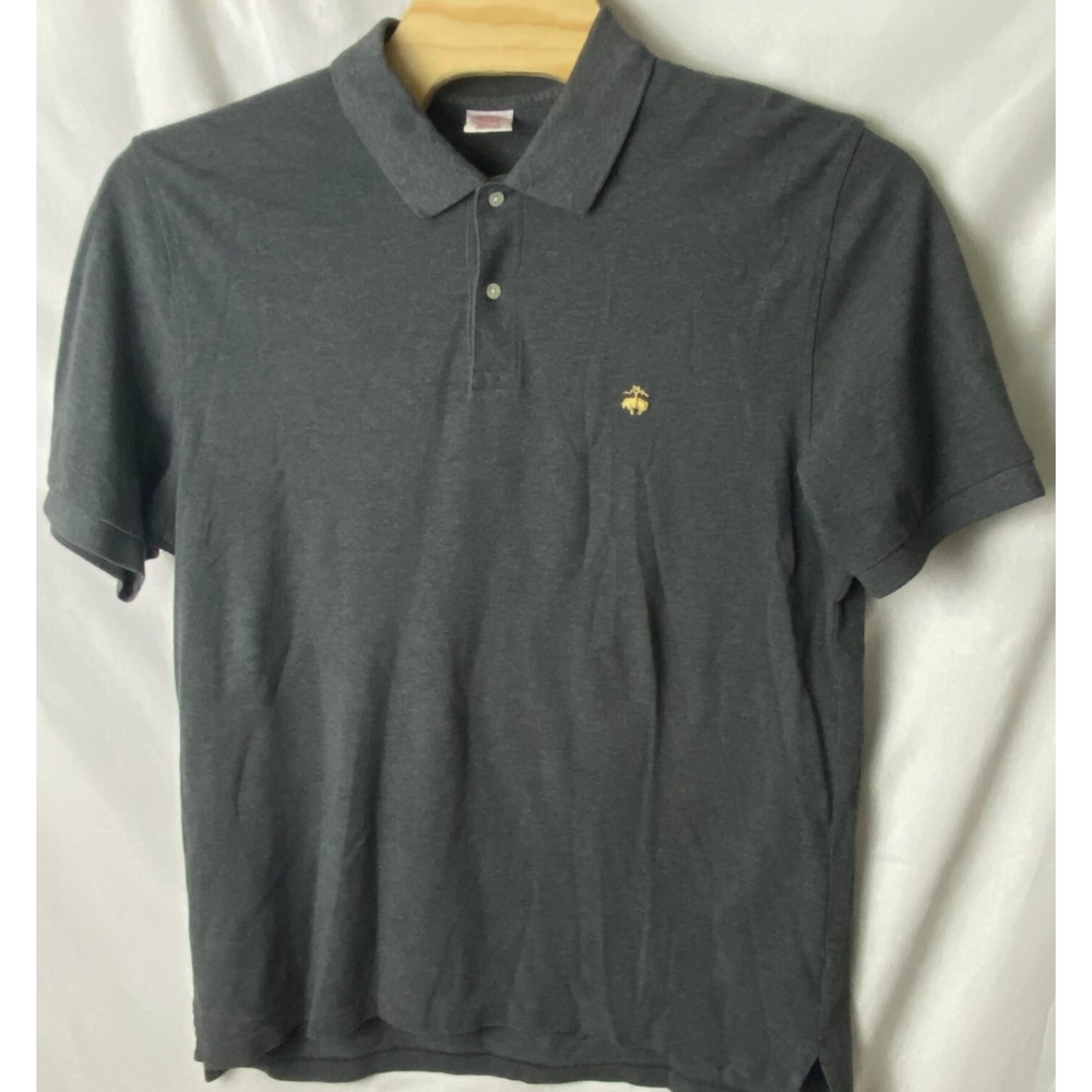 Brooks Brothers Performance Polo Mens Dark‎ Gray Embroidered Pig Logo Sz XL - Picture 3 of 7